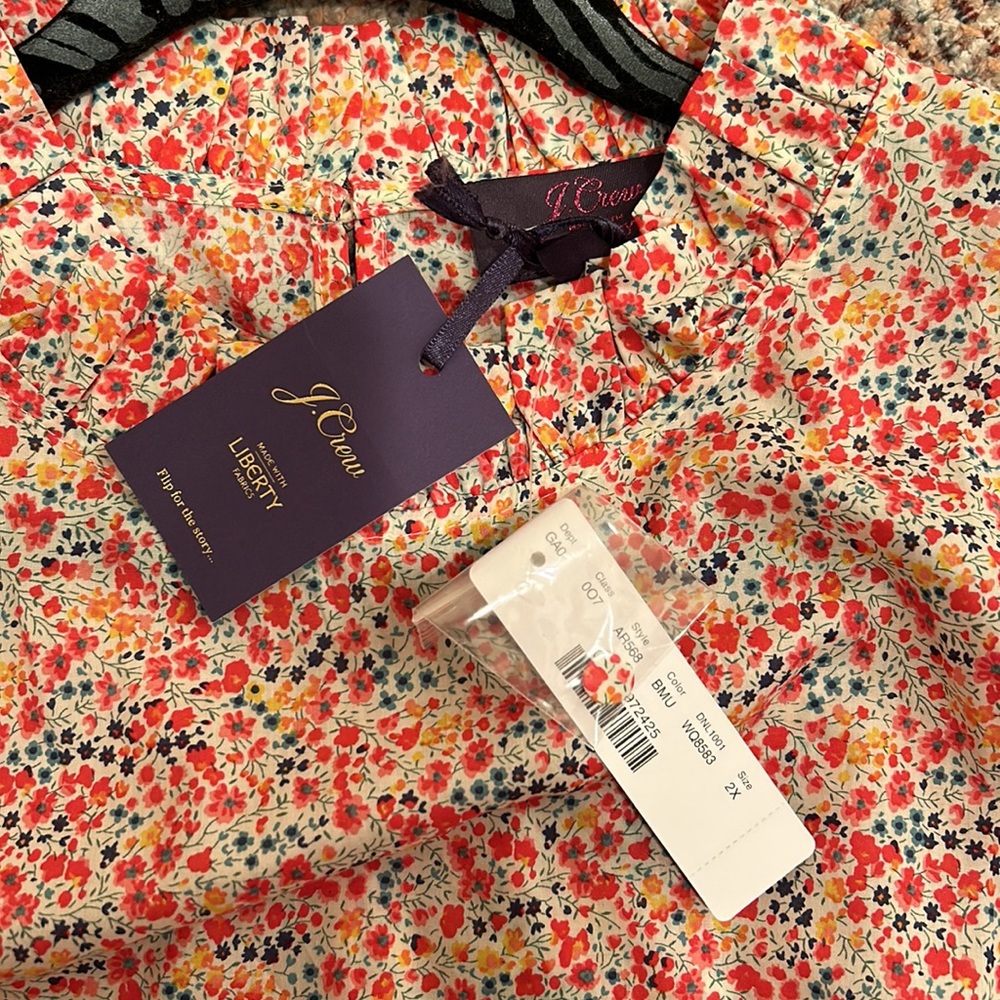 J.Crew Long-sleeve ruffleneck top in Liberty® Phoebe floral - NWT - Picture 8 of 8